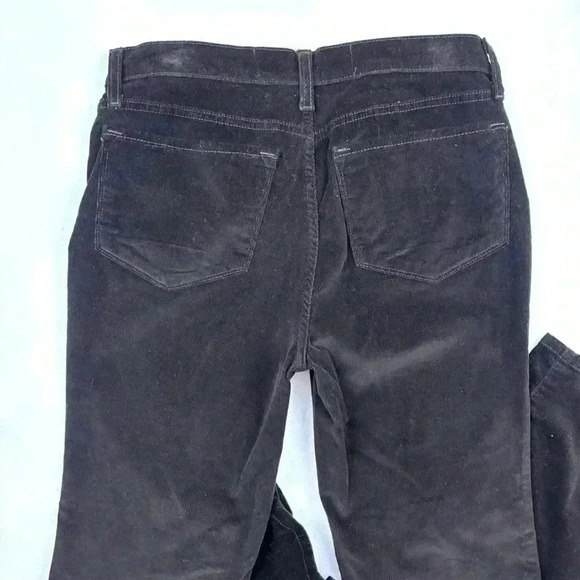 NYDJ Dark Brown “80’s” Corduroy Midrise Stretch Straight Leg Pants Size 10P - Picture 7 of 14
